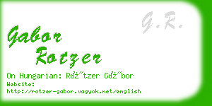 gabor rotzer business card